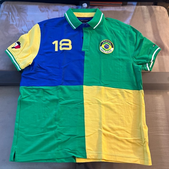 Tommy Hilfiger Brasil Polo Size Large - Picture 1 of 5